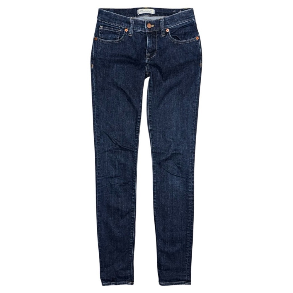 Madewell Skinny Skinny Jeans Sz 25 Dark Wash Low Rise Stretch Denim Style E2571
